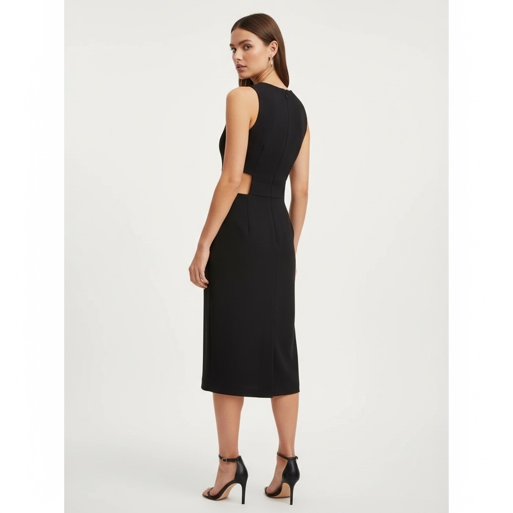 H&M Black Side Cut-Out Sheath Dress Size 2 NWT